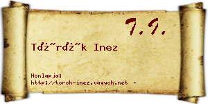Török Inez névjegykártya